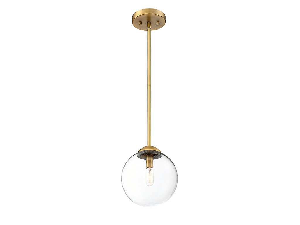 Meridian - M70067NB - One Light Mini Pendant - Mmin2 - Natural Brass