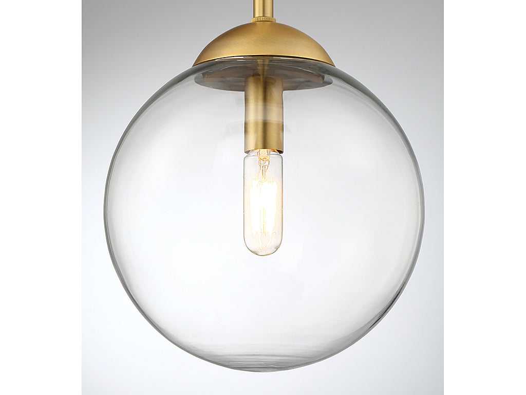 Meridian - M70067NB - One Light Mini Pendant - Mmin2 - Natural Brass