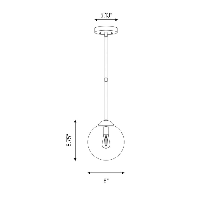 Meridian - M70067NB - One Light Mini Pendant - Mmin2 - Natural Brass