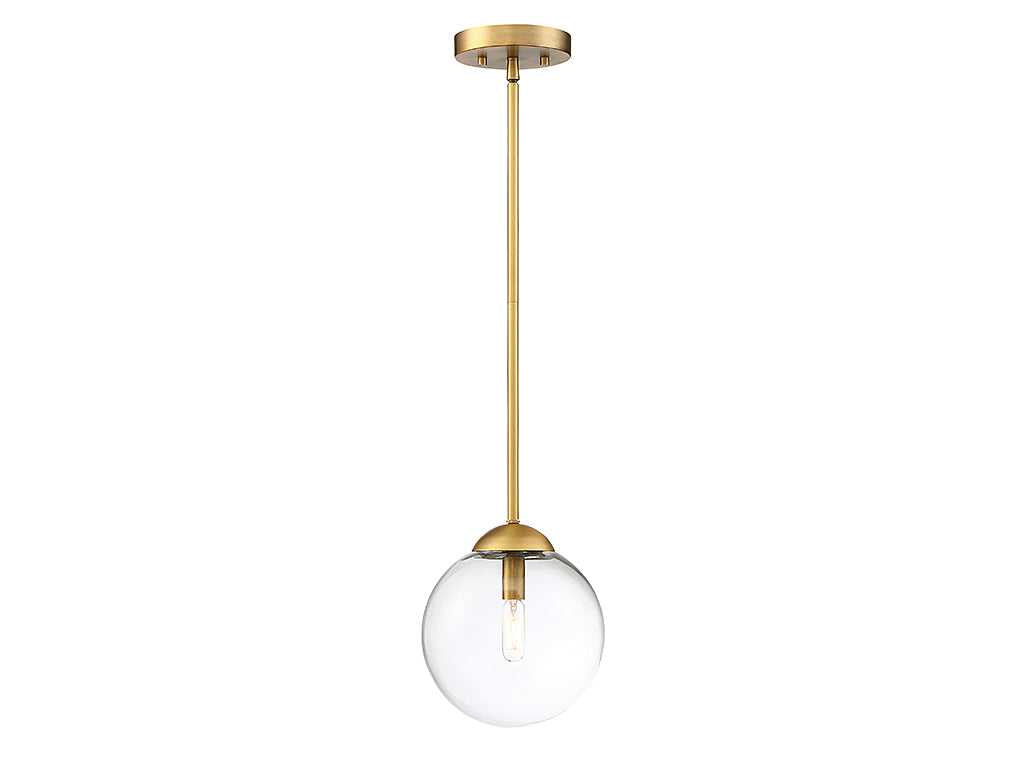 Meridian - M70067NB - One Light Mini Pendant - Mmin2 - Natural Brass