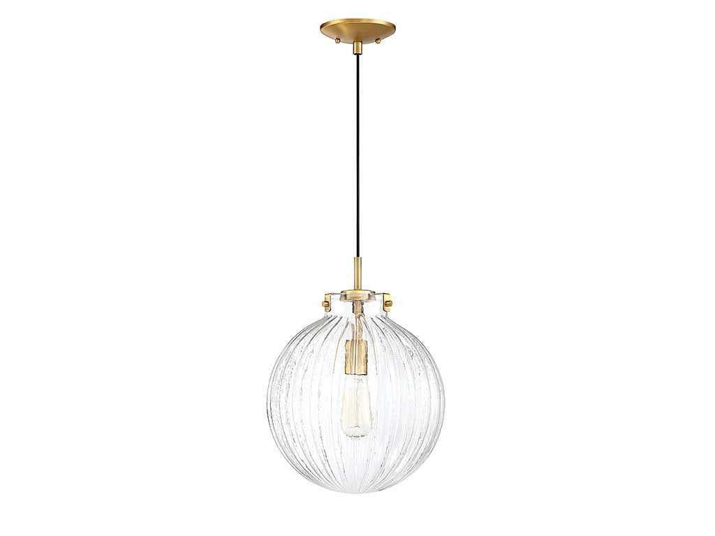 Meridian - M70068NB - One Light Mini Pendant - Mmin2 - Natural Brass