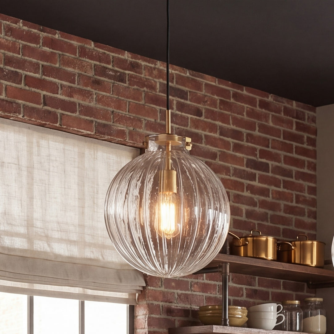 Meridian - M70068NB - One Light Mini Pendant - Mmin2 - Natural Brass