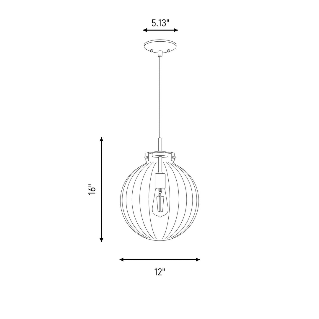 Meridian - M70068NB - One Light Mini Pendant - Mmin2 - Natural Brass