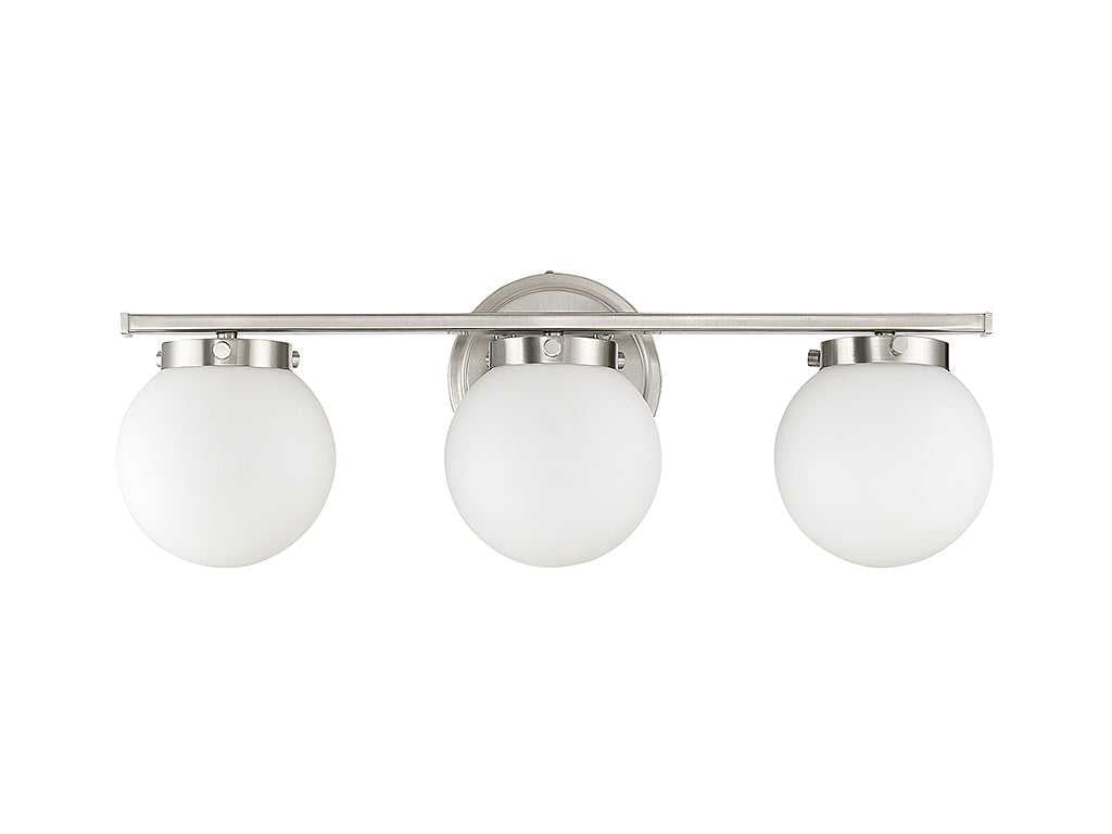 Meridian - M80023BN - Three Light Bathroom Vanity Light - Mbath - Brushed Nickel