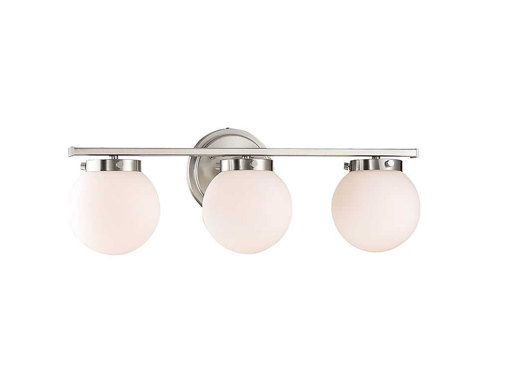 Meridian - M80023BN - Three Light Bathroom Vanity Light - Mbath - Brushed Nickel