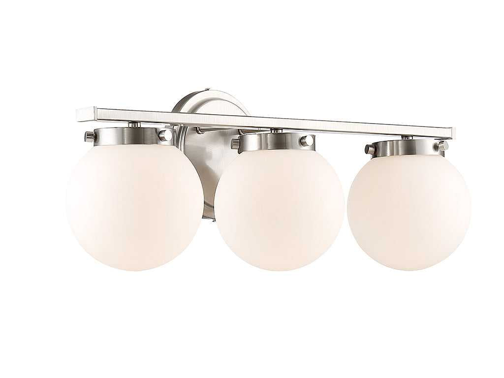 Meridian - M80023BN - Three Light Bathroom Vanity Light - Mbath - Brushed Nickel