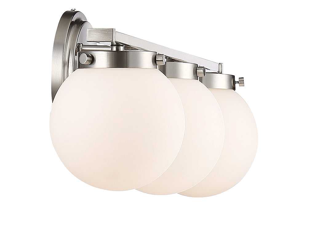 Meridian - M80023BN - Three Light Bathroom Vanity Light - Mbath - Brushed Nickel