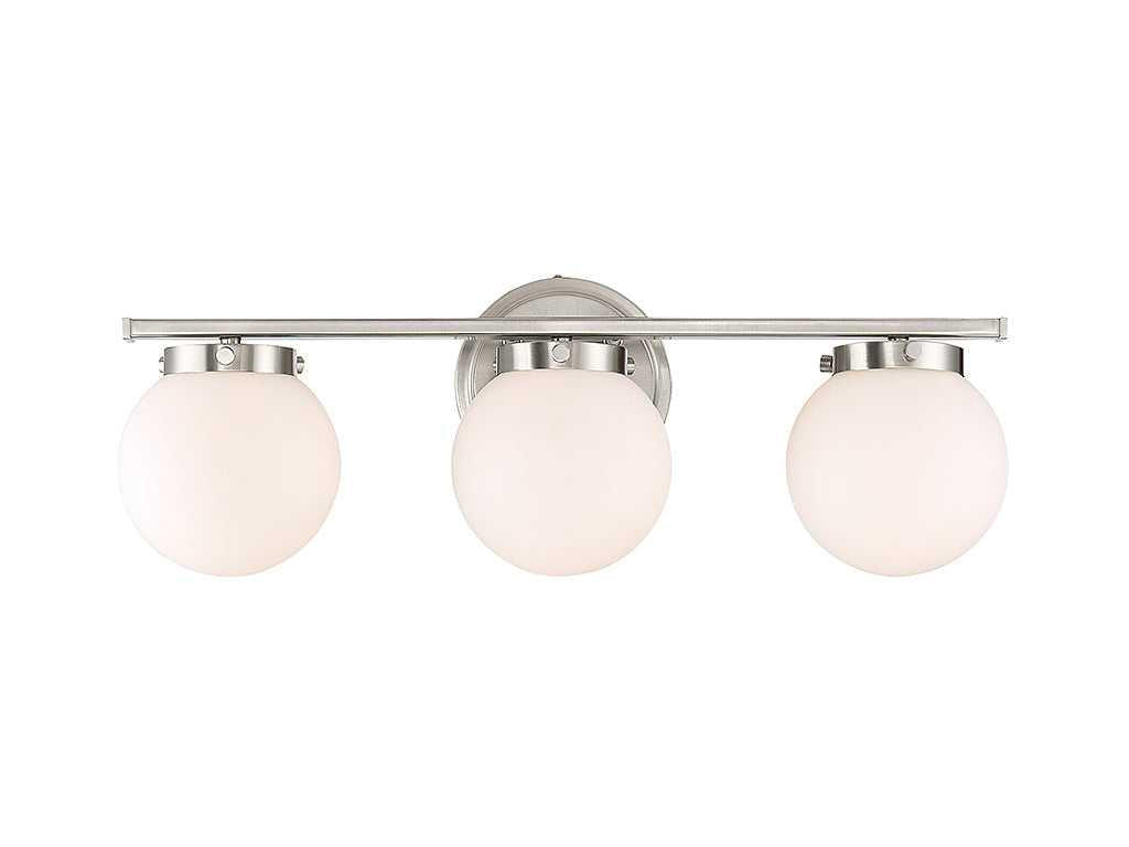 Meridian - M80023BN - Three Light Bathroom Vanity Light - Mbath - Brushed Nickel