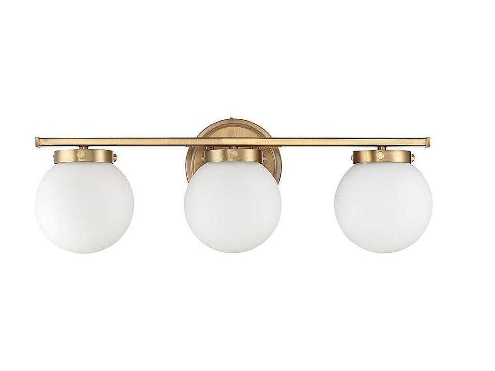 Meridian - M80023NB - Three Light Bathroom Vanity Light - Mbath - Natural Brass