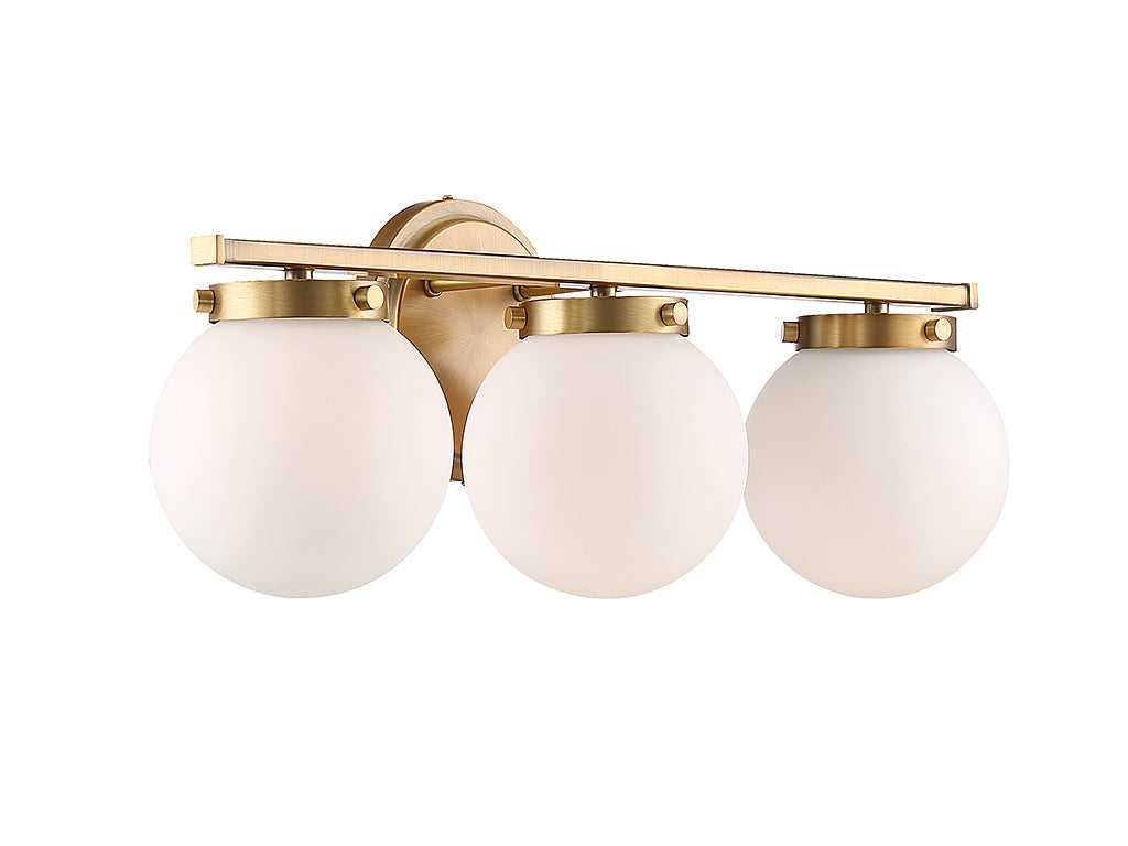Meridian - M80023NB - Three Light Bathroom Vanity Light - Mbath - Natural Brass