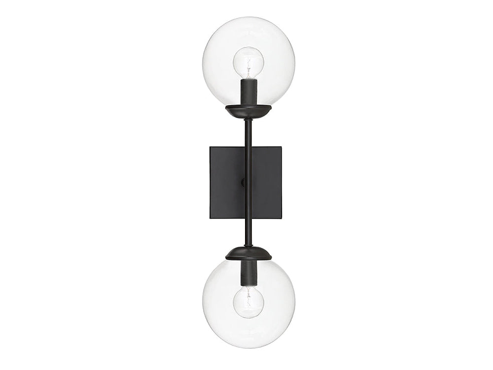 Meridian - M90001-BK - Two Light Wall Sconce - Mscon - Black