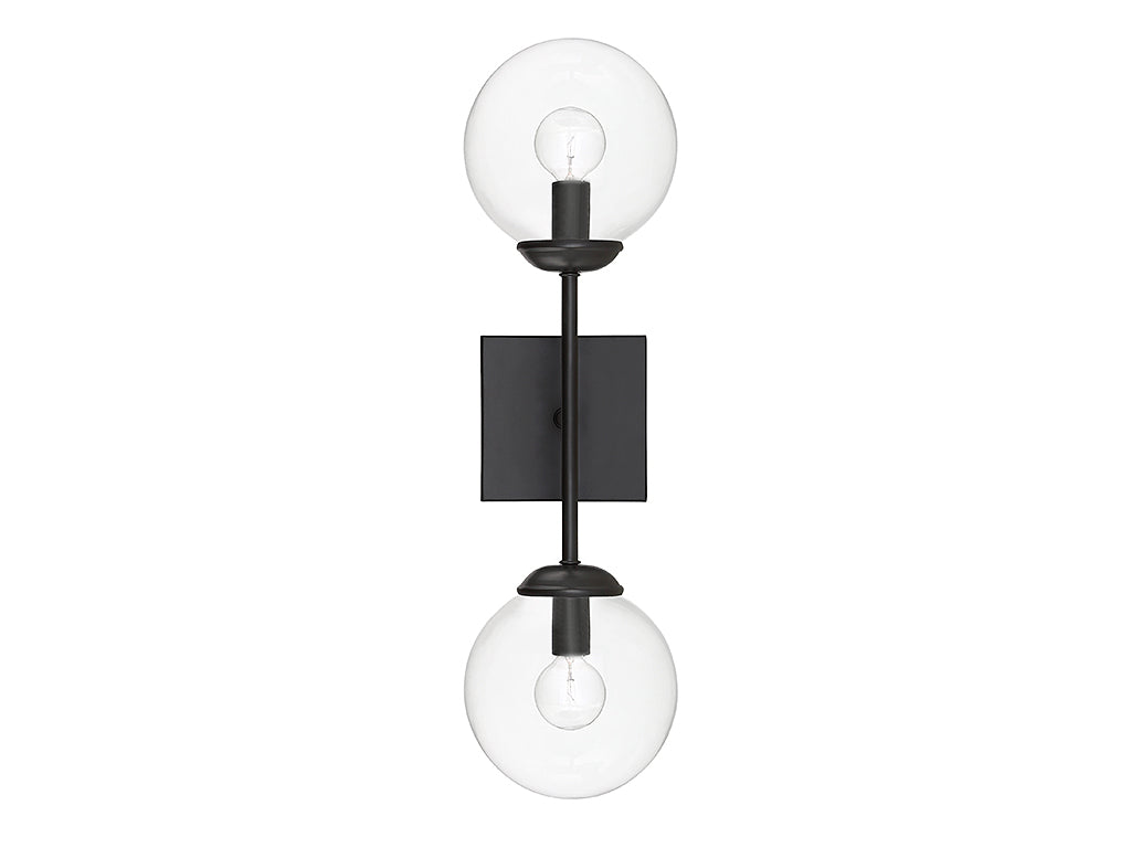 Meridian - M90001-BK - Two Light Wall Sconce - Mscon - Black