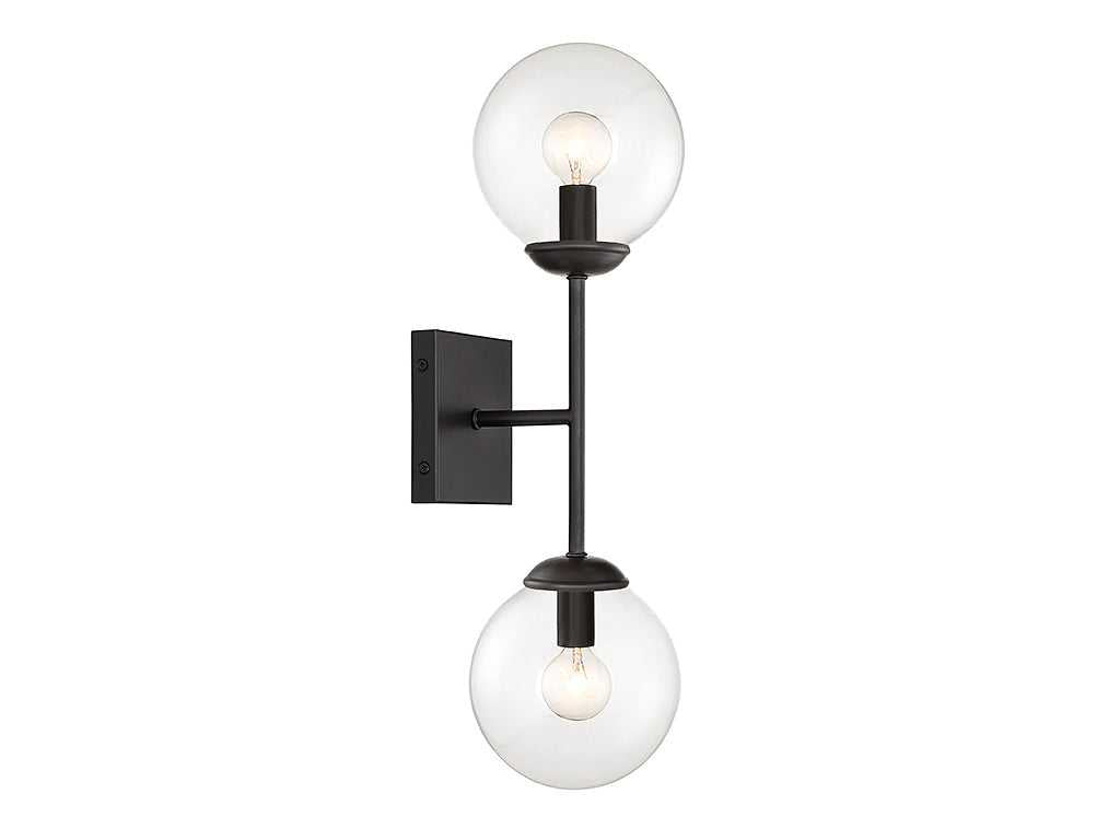 Meridian - M90001-BK - Two Light Wall Sconce - Mscon - Black
