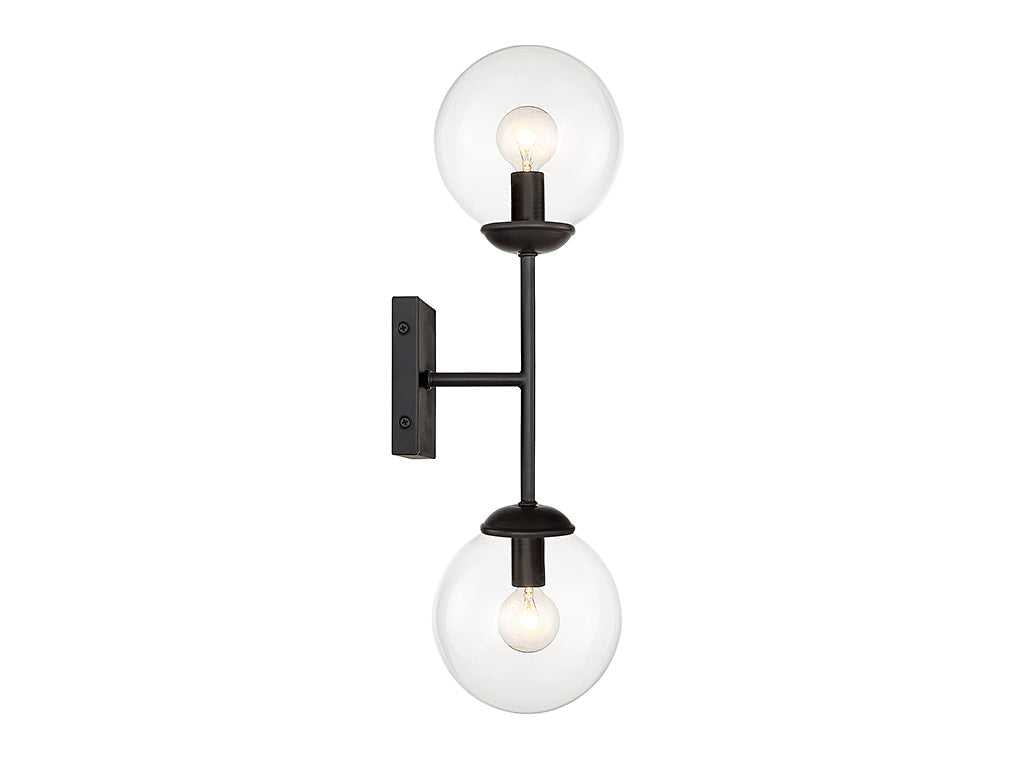 Meridian - M90001-BK - Two Light Wall Sconce - Mscon - Black