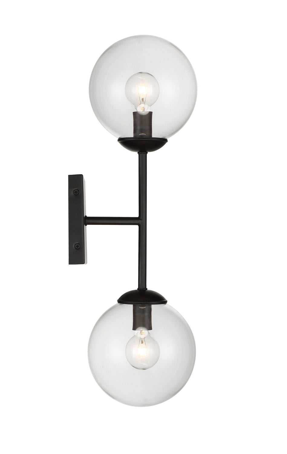 Meridian - M90001-BK - Two Light Wall Sconce - Mscon - Black