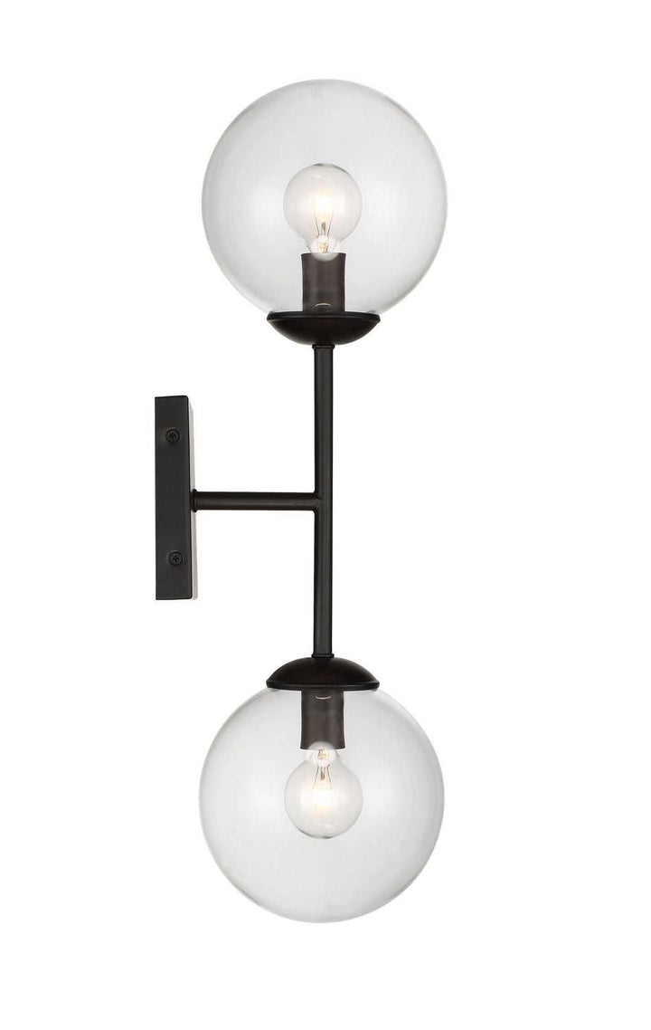 Meridian - M90001-BK - Two Light Wall Sconce - Mscon - Black