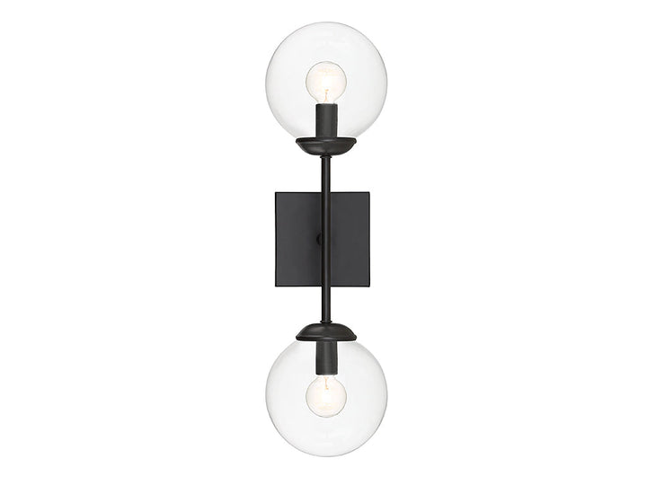 Meridian - M90001-BK - Two Light Wall Sconce - Mscon - Black