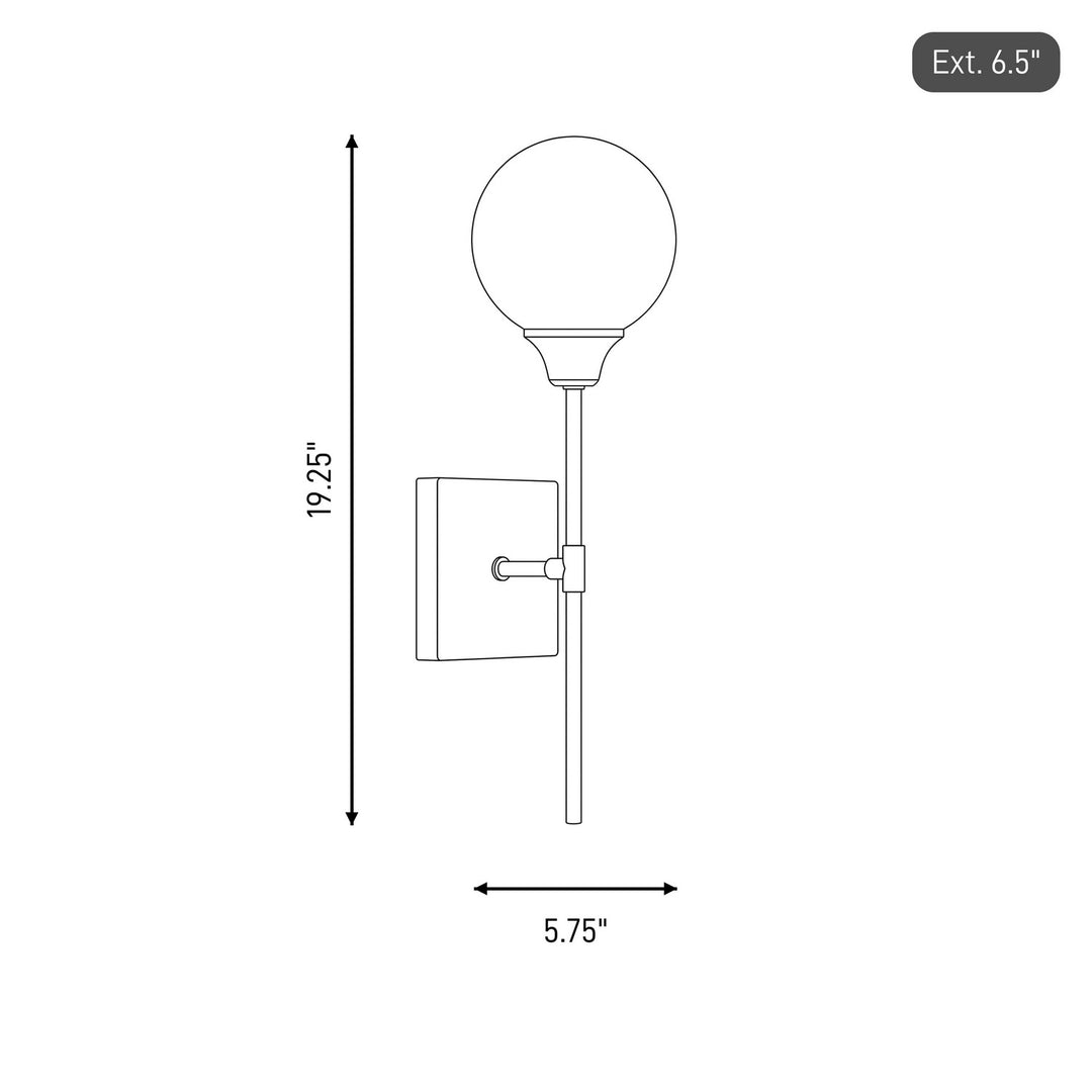 Meridian - M90003-79 - One Light Wall Sconce - Mscon - Oiled Rubbed Bronze with Natural Brass
