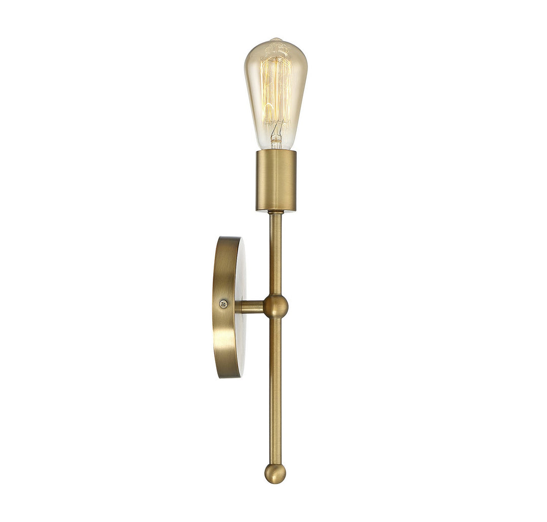Meridian - M90005-322 - One Light Wall Sconce - Mscon - Natural Brass
