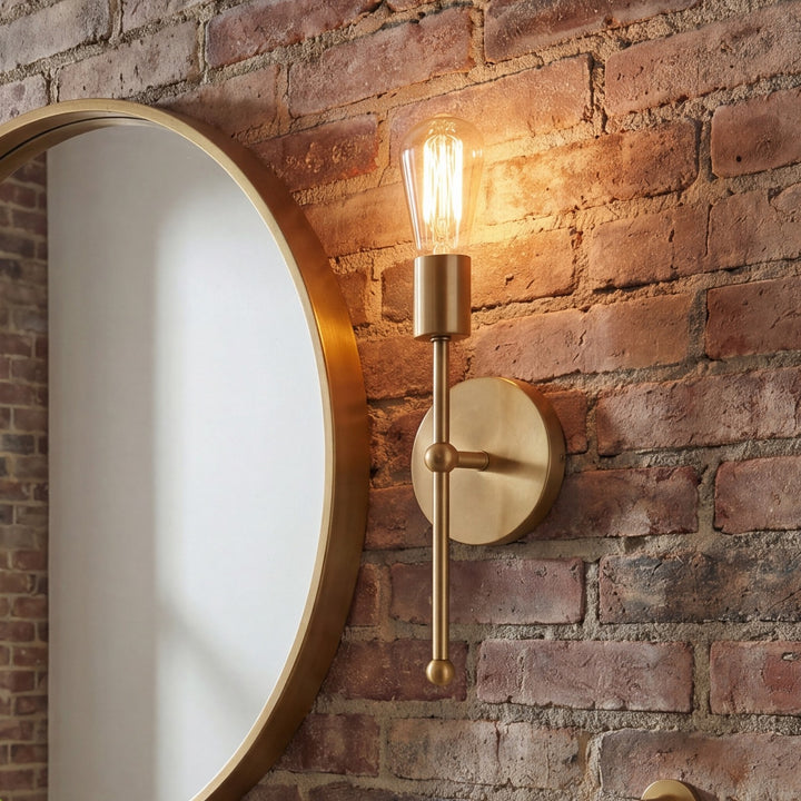 Meridian - M90005-322 - One Light Wall Sconce - Mscon - Natural Brass
