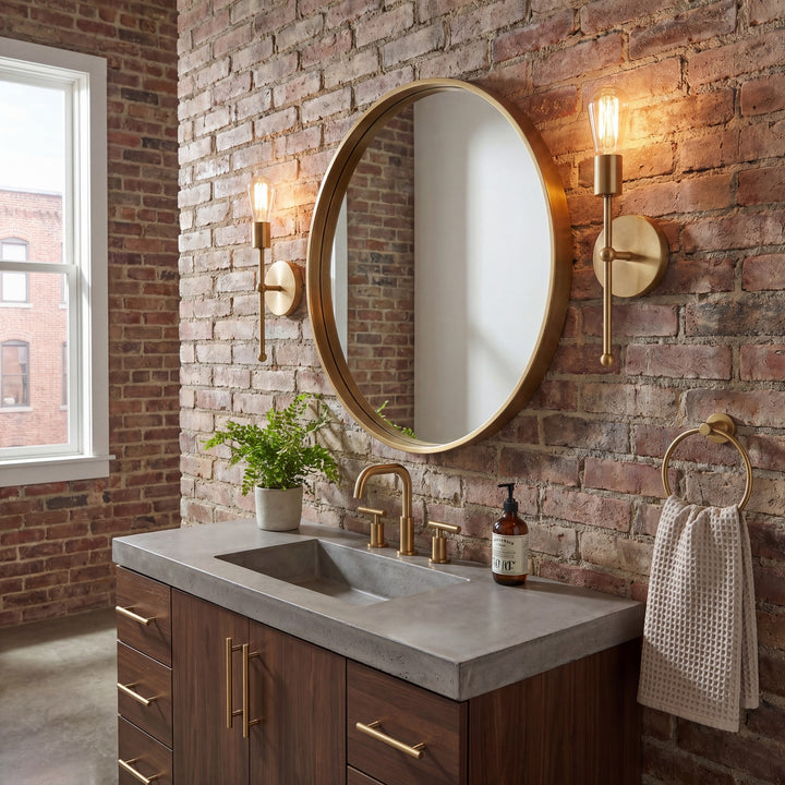 Meridian - M90005-322 - One Light Wall Sconce - Mscon - Natural Brass