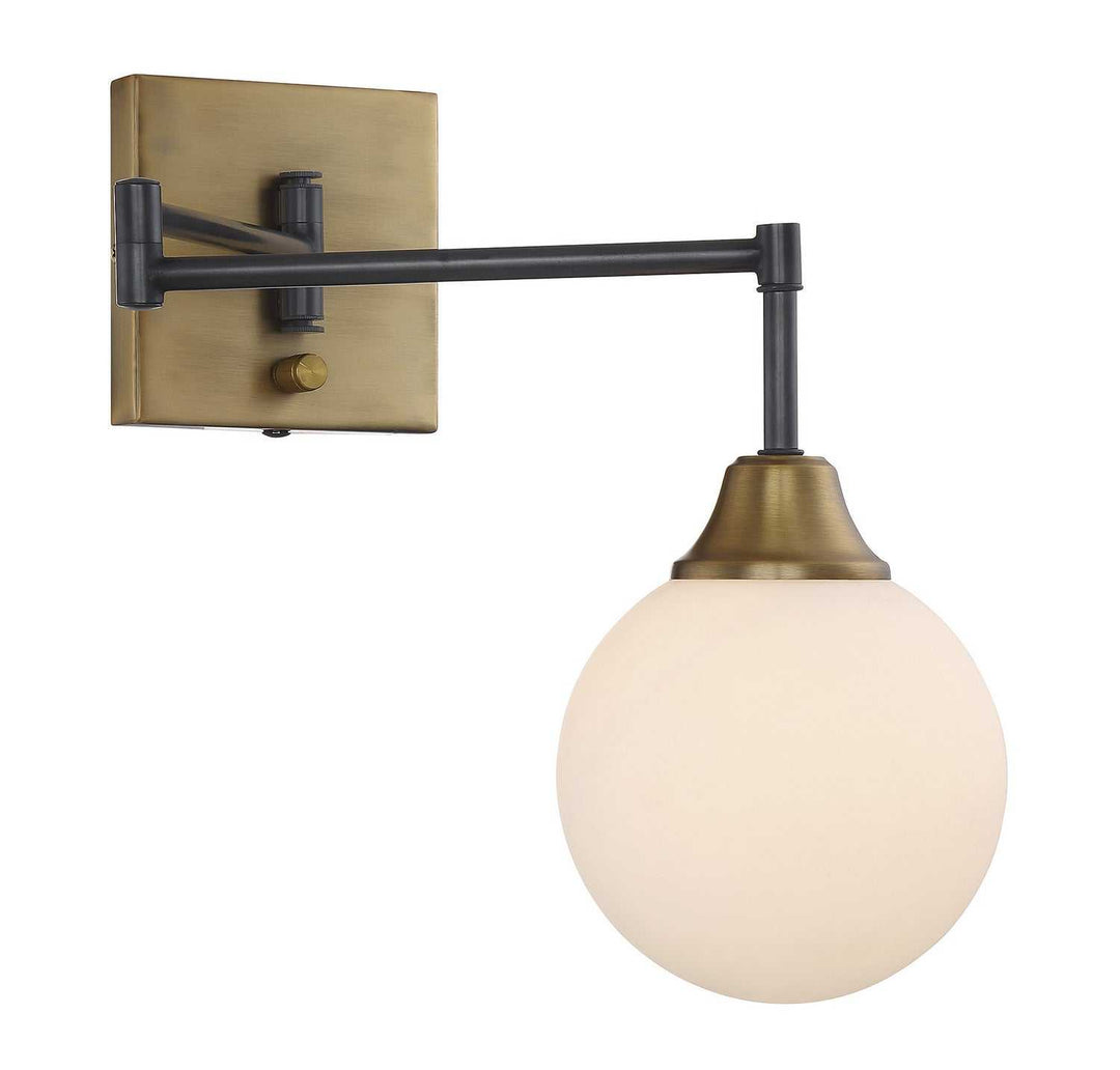 Meridian - M90006-79 - One Light Wall Sconce - Mscon - Oiled Rubbed Bronze with Natural Brass