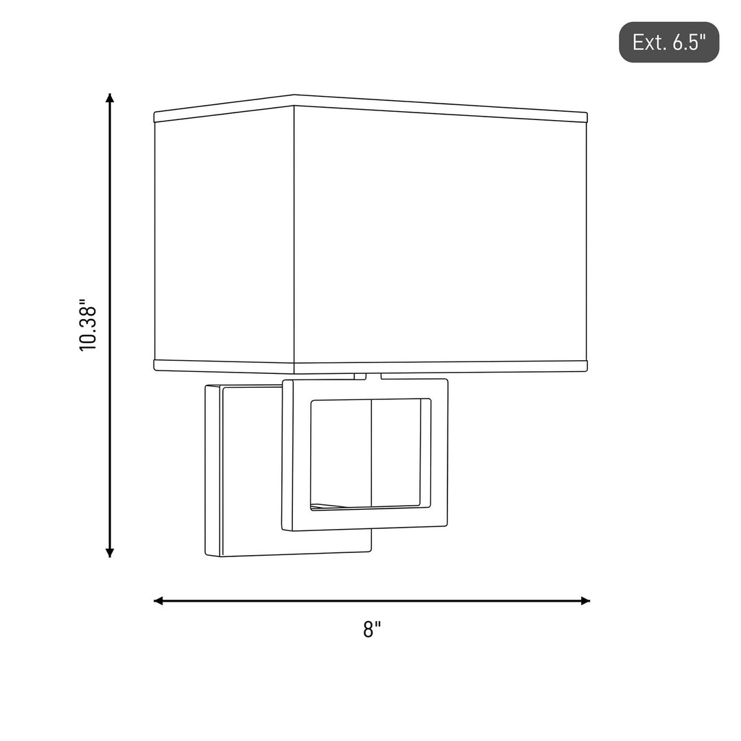 Meridian - M90009BN - One Light Wall Sconce - Mscon - Brushed Nickel