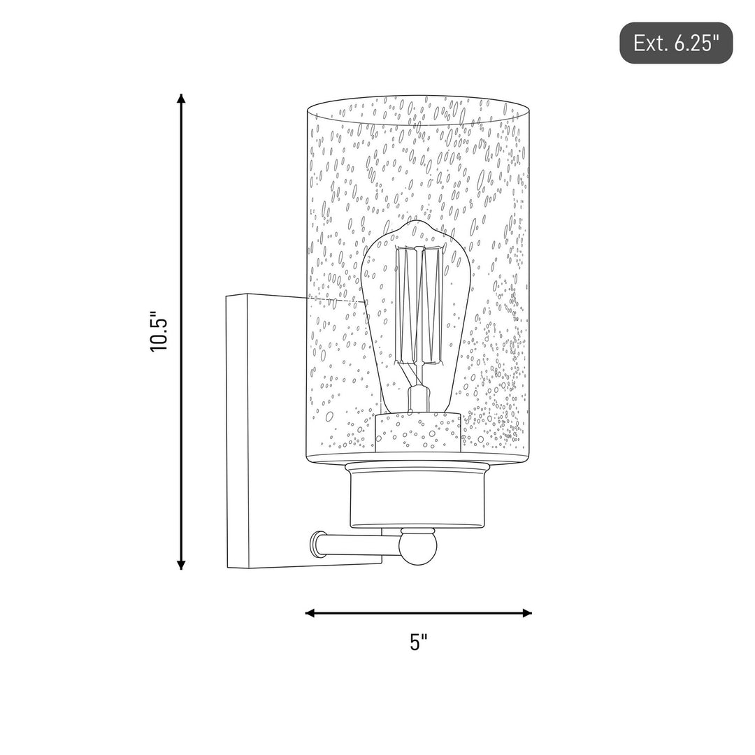 Meridian - M90013BN - One Light Wall Sconce - Mscon - Brushed Nickel