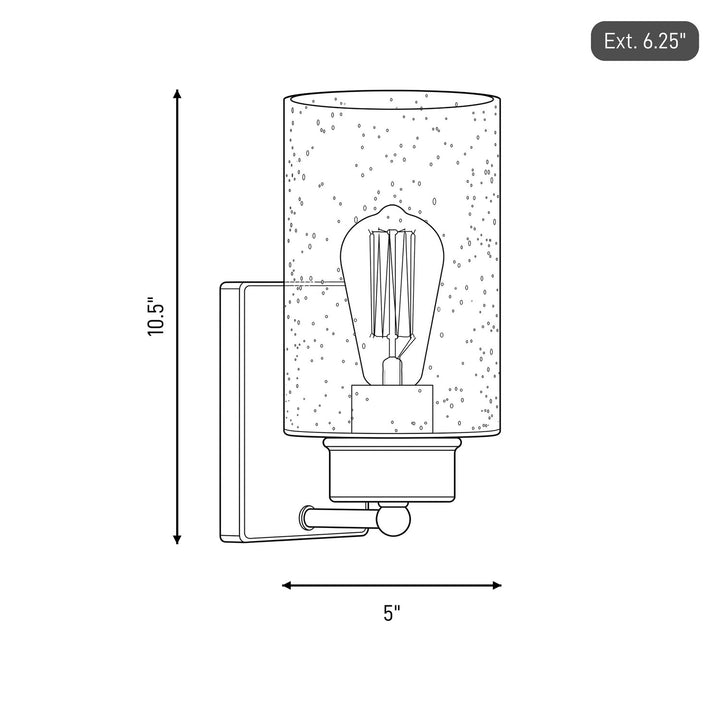 Meridian - M90013NB - One Light Wall Sconce - Mscon - Natural Brass