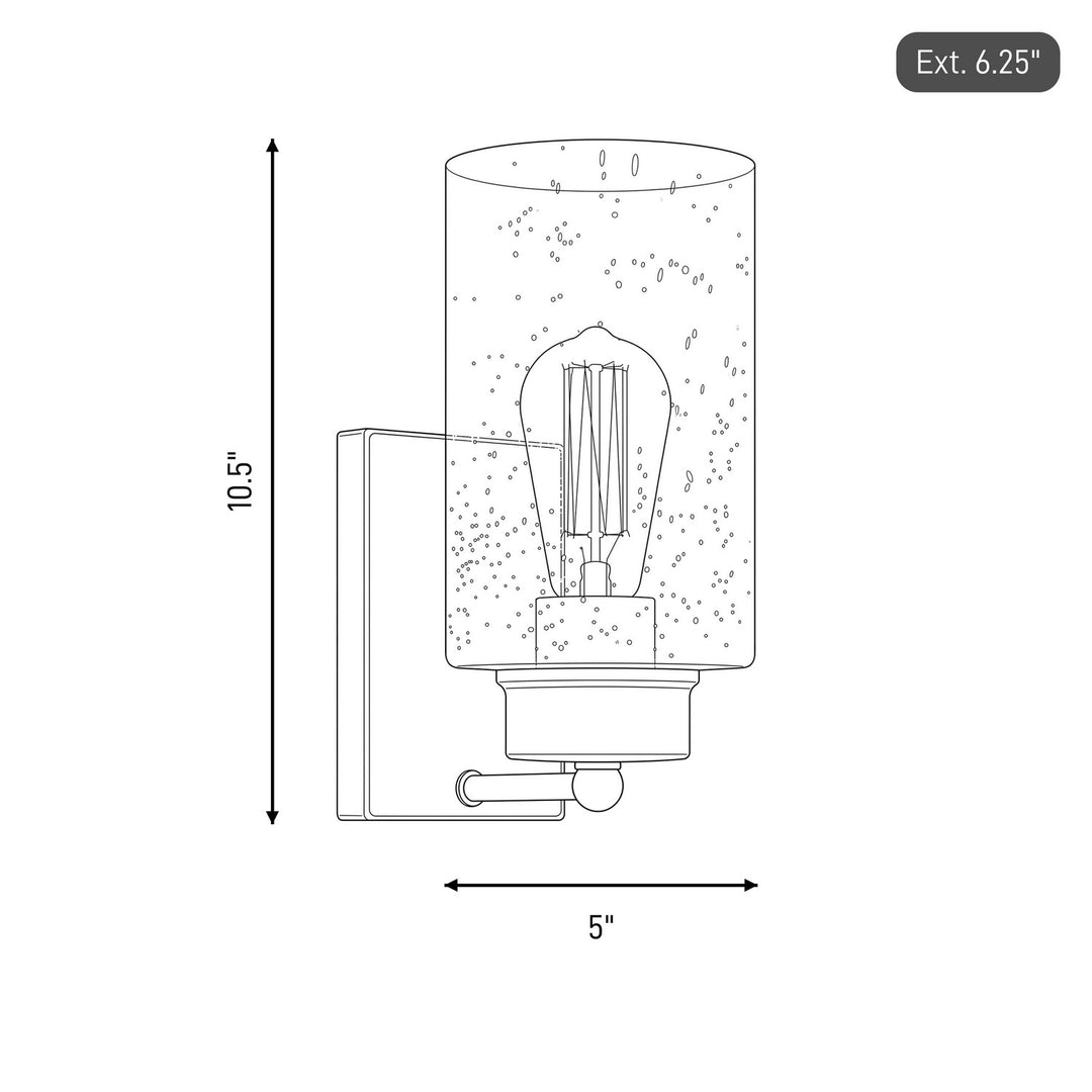 Meridian - M90013ORB - One Light Wall Sconce - Mscon - Oil Rubbed Bronze