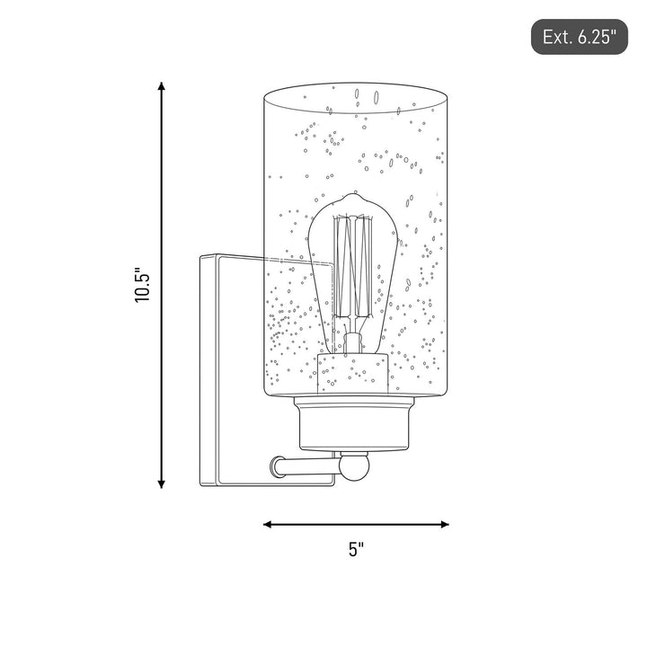 Meridian - M90013ORB - One Light Wall Sconce - Mscon - Oil Rubbed Bronze