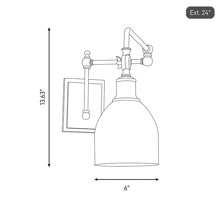 Meridian - M90019ORB - One Light Wall Sconce - Mscon - Oil Rubbed Bronze