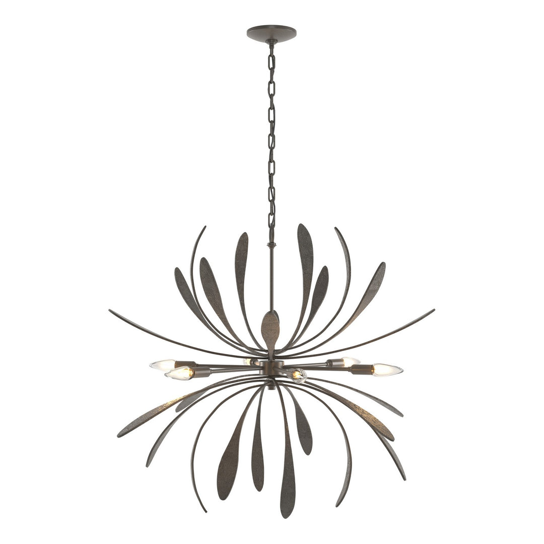 Hubbardton Forge Canada - 104350-SKT-07 - Six Light Chandelier - Dahlia - Dark Smoke