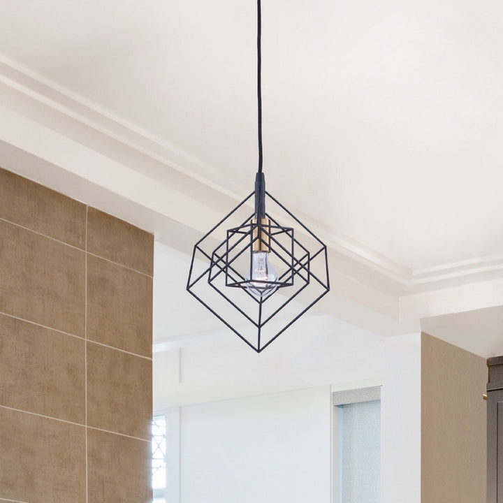 Artcraft Canada - AC11117 - One Light Pendant - Artistry - Matte Black & Harvest Brass