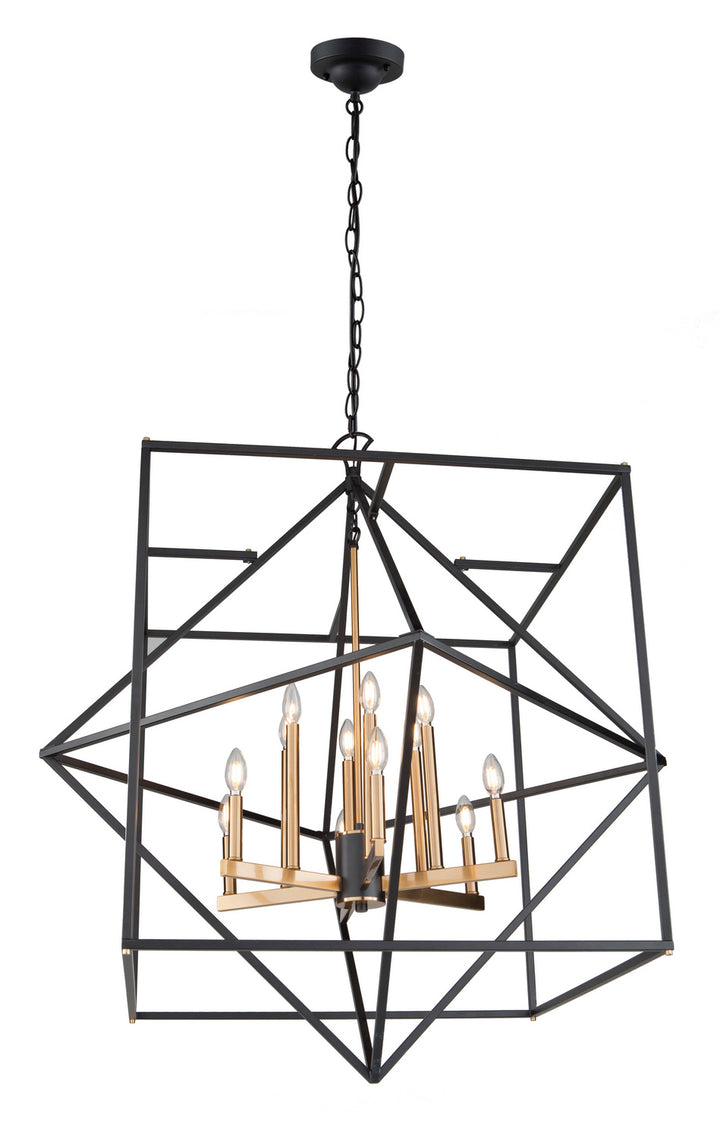 Artcraft Canada - AC11202 - 12 Light Chandelier - Roxton - Matte Black & Harvest Brass