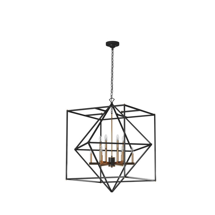 Artcraft Canada - AC11202 - 12 Light Chandelier - Roxton - Matte Black & Harvest Brass