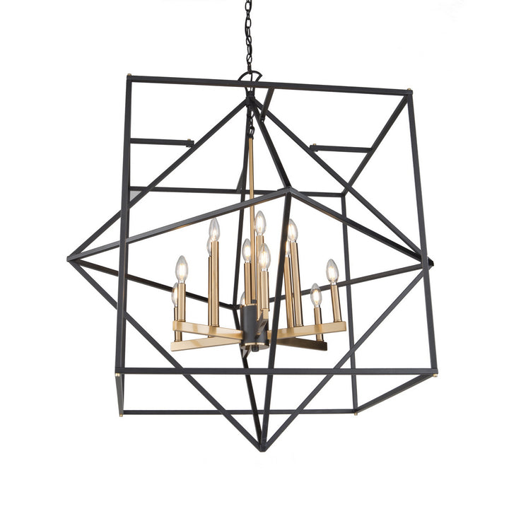 Artcraft Canada - AC11202 - 12 Light Chandelier - Roxton - Matte Black & Harvest Brass