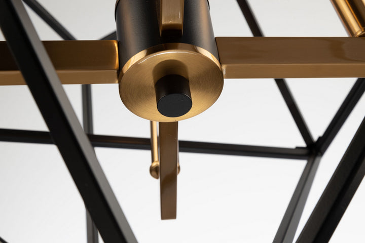 Artcraft Canada - AC11204 - Four Light Chandelier - Roxton - Matte Black & Harvest Brass