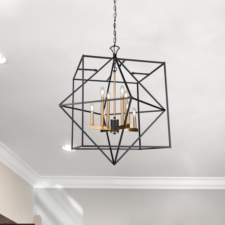 Artcraft Canada - AC11208 - Eight Light Chandelier - Roxton - Matte Black & Harvest Brass