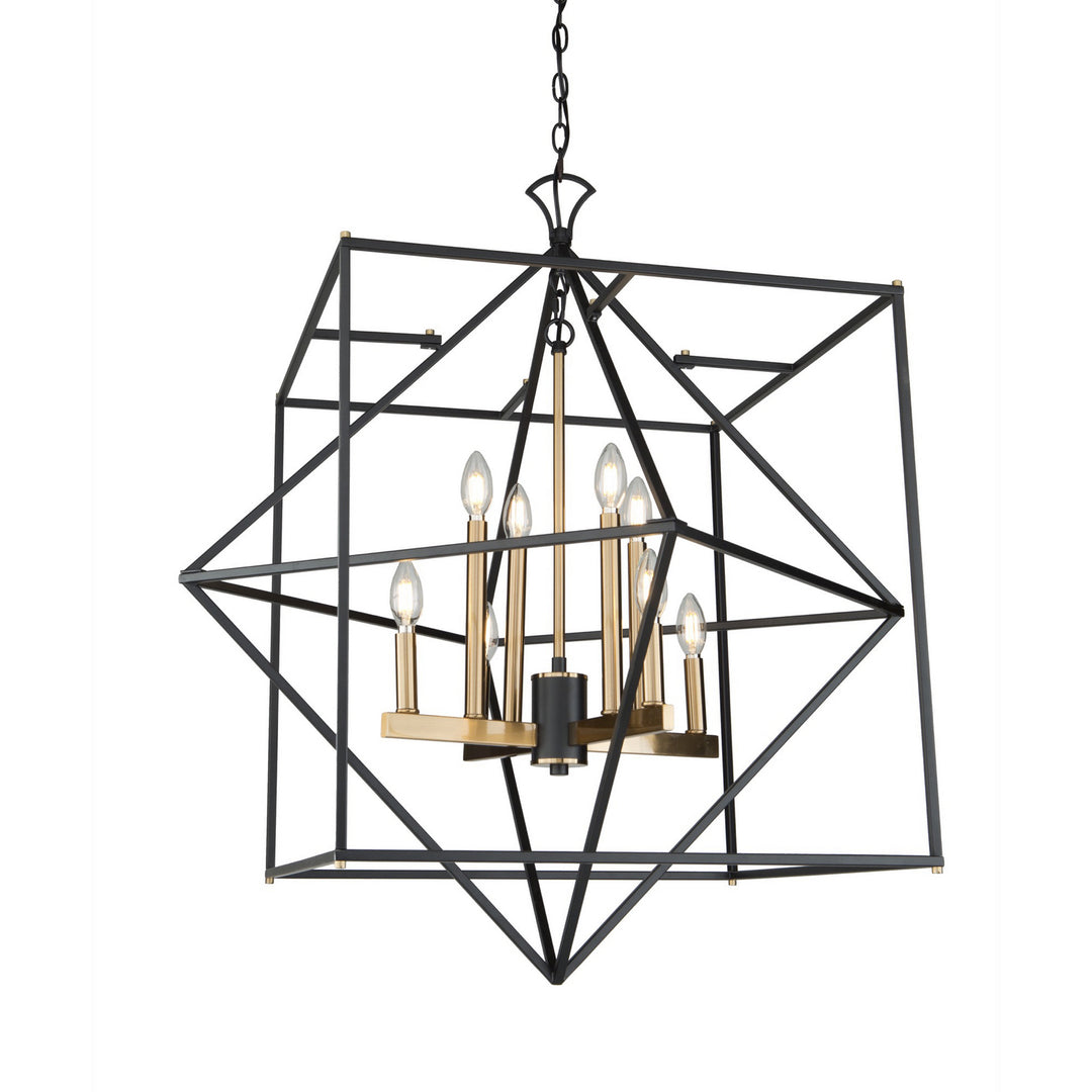Artcraft Canada - AC11208 - Eight Light Chandelier - Roxton - Matte Black & Harvest Brass