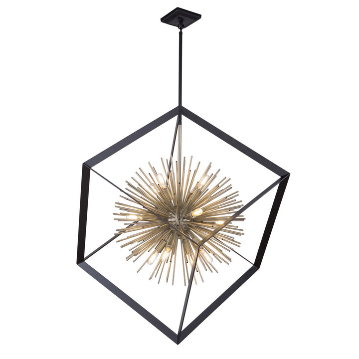 Artcraft Canada - AC11441 - 12 Light Chandelier - Sunburst - Matte Black & Satin Brass