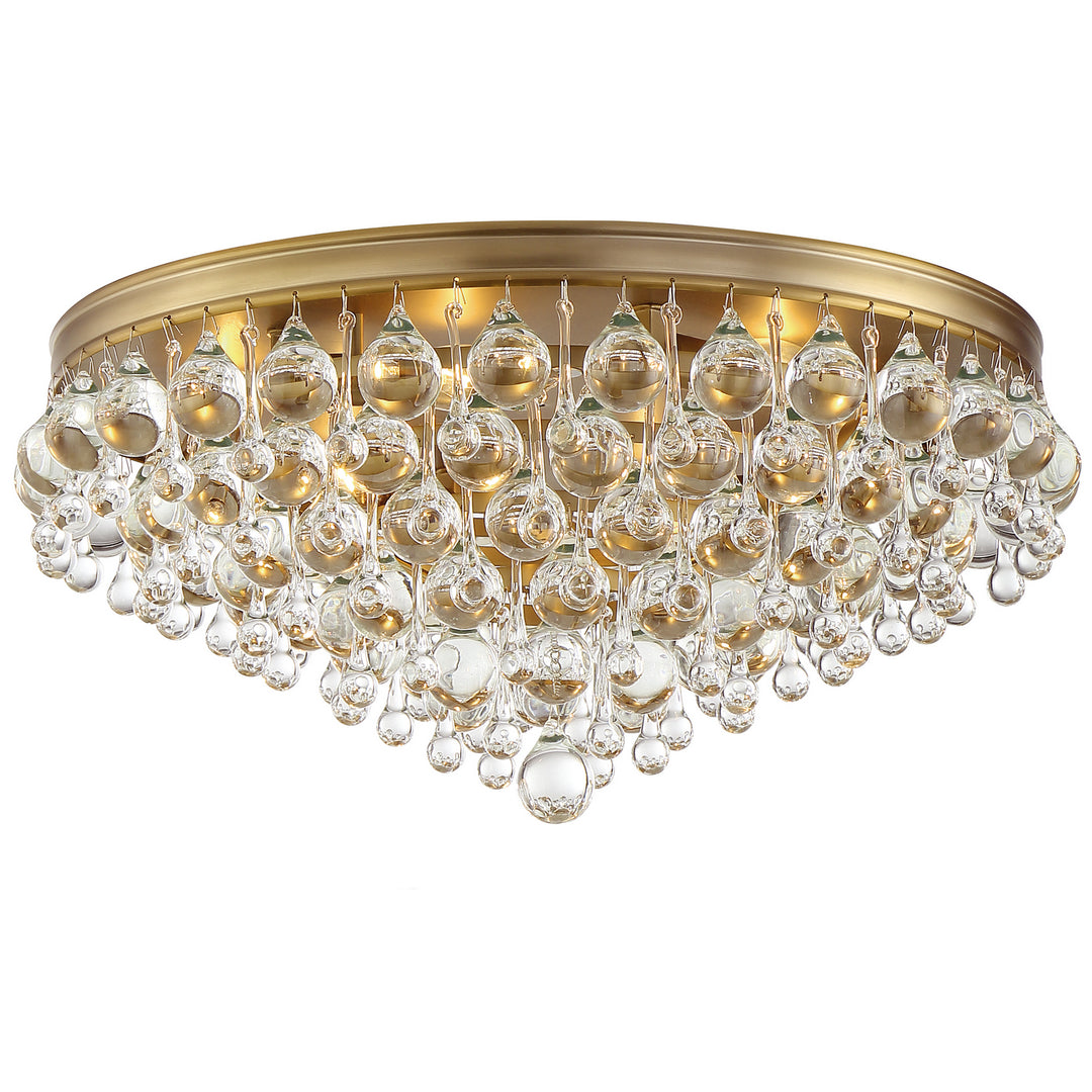 Calypso Six Light Flush Mount in Vibrant Gold - available from The Lighting Shoppe, trusted by Canadian homeowners