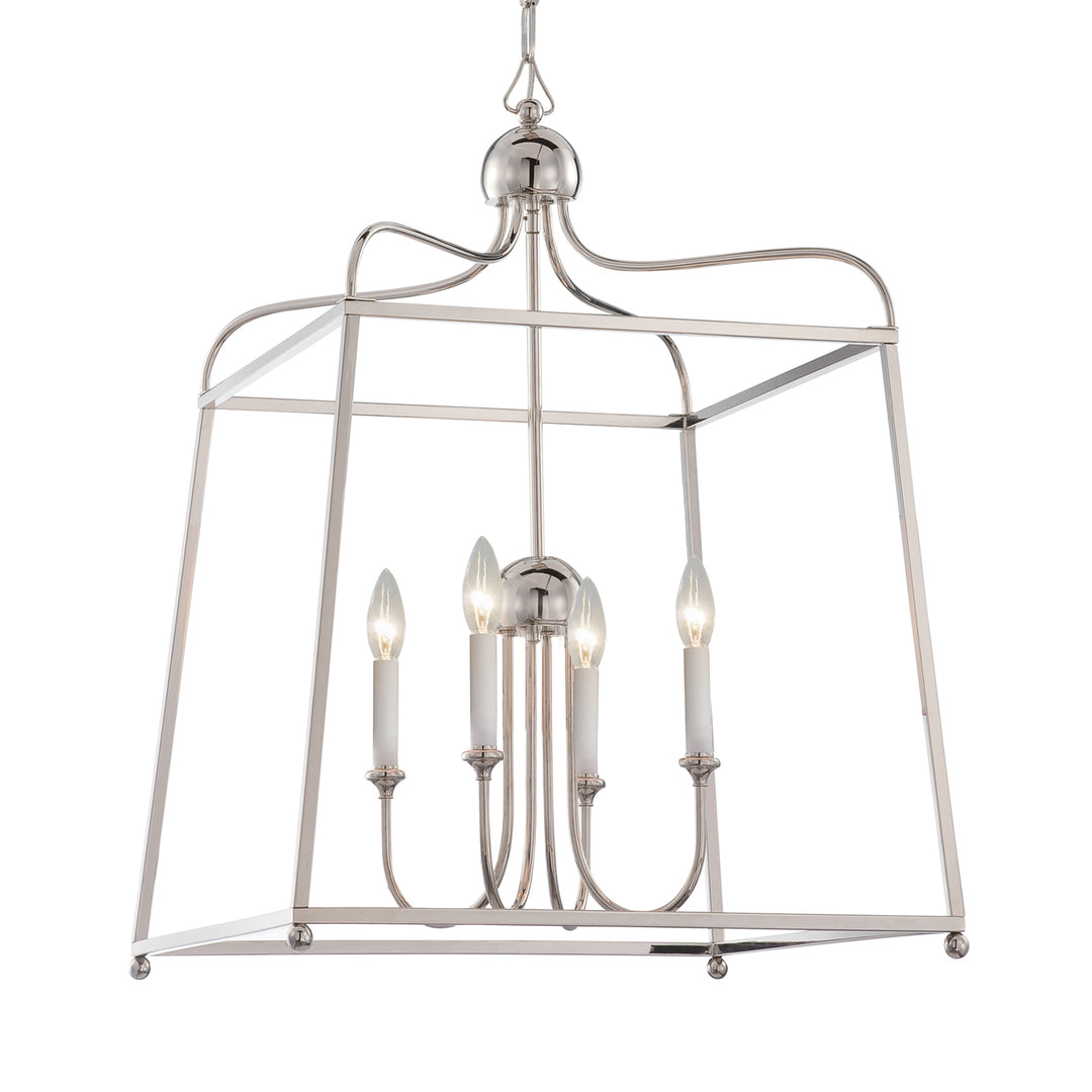 Sylvan Four Light Chandelier in Polished Nickel - available from The Lighting Shoppe, trusted by Canadian homeowners