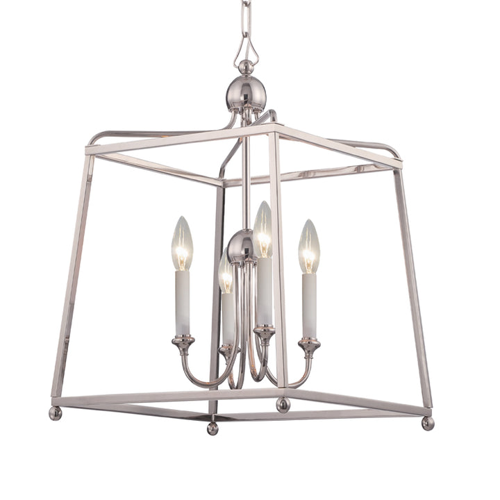 Sylvan Four Light Chandelier in Polished Nickel - available from The Lighting Shoppe, trusted by Canadian homeowners