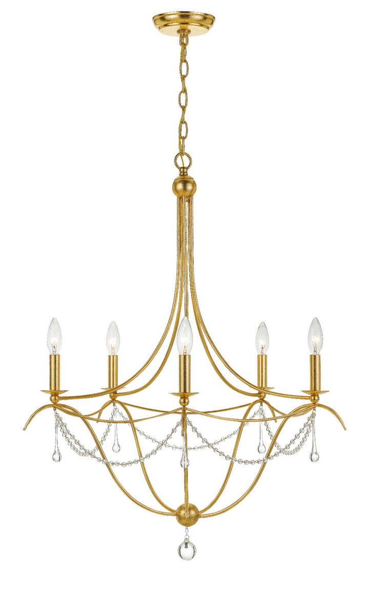 Metro Five Light Chandelier in Antique Gold - available from The Lighting Shoppe, trusted by Canadian homeowners