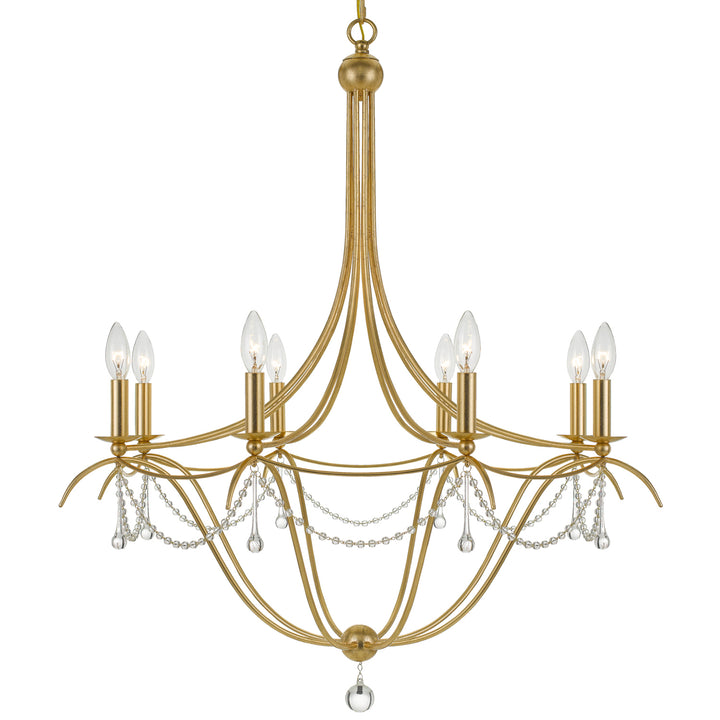 Crystorama - 428-GA - Eight Light Chandelier - Metro - Antique Gold