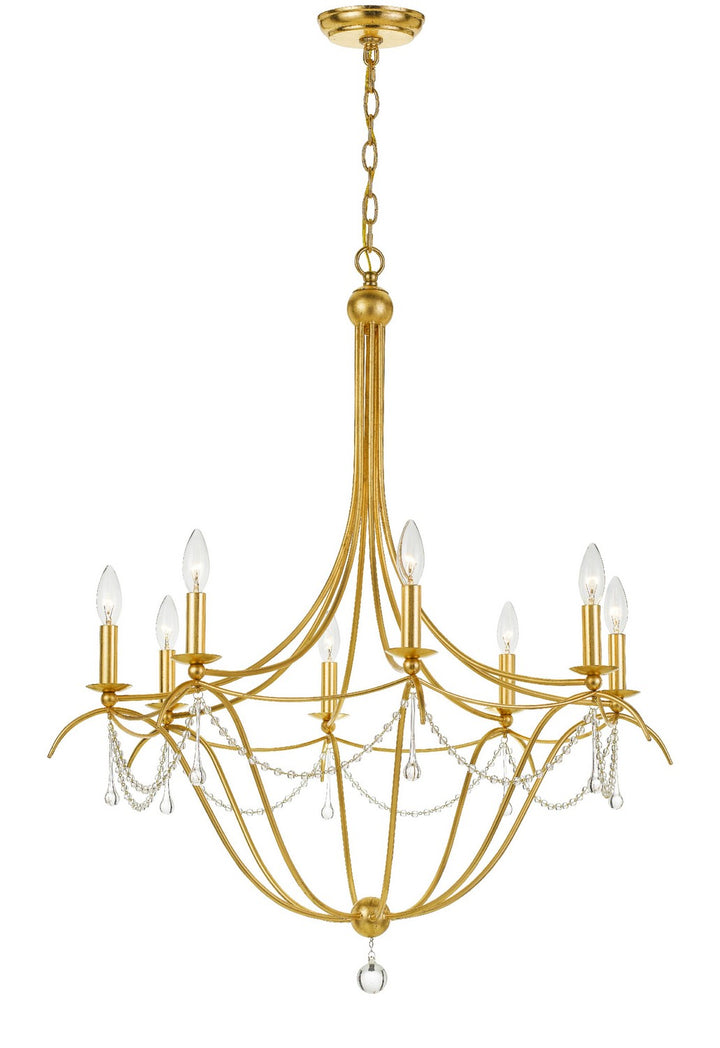 Metro Eight Light Chandelier in Antique Gold - available from The Lighting Shoppe, trusted by Canadian homeowners