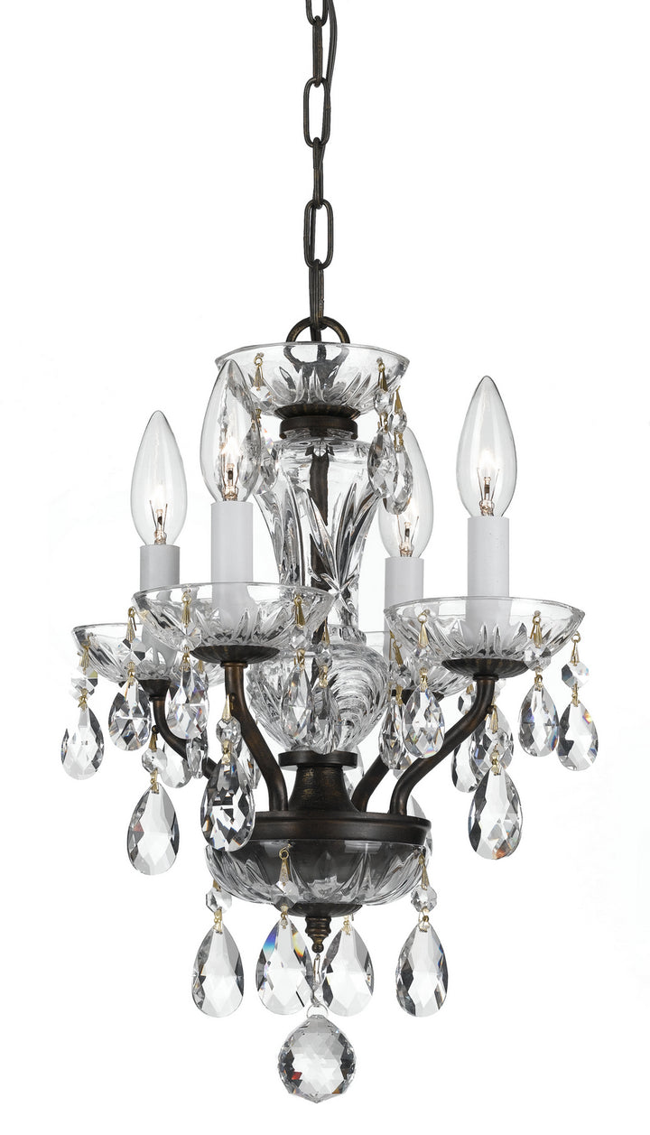 Crystorama - 5534-EB-CL-SAQ - Four Light Chandelier - Welton - English Bronze