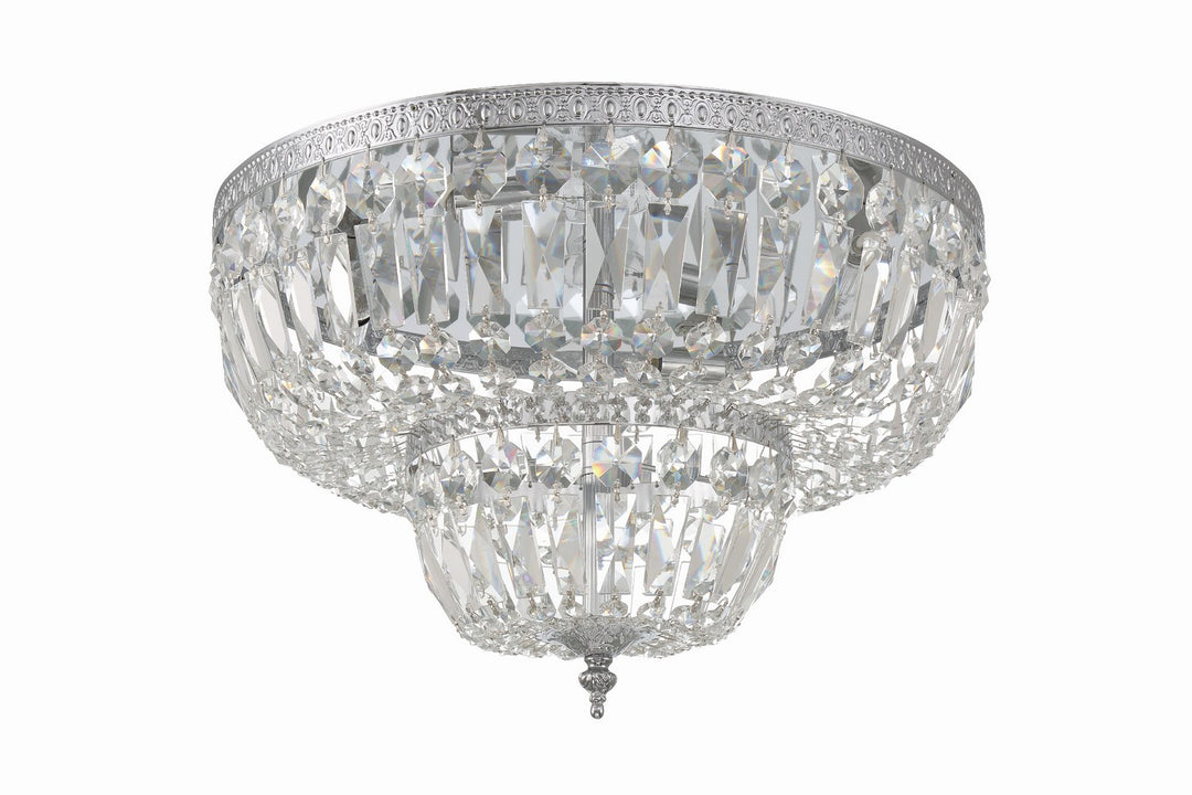 Crystorama - 718-CH-CL-MWP - Four Light Flush Mount - Waltham - Polished Chrome