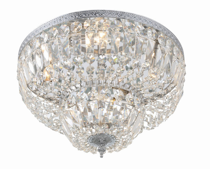 Crystorama - 718-CH-CL-MWP - Four Light Flush Mount - Waltham - Polished Chrome